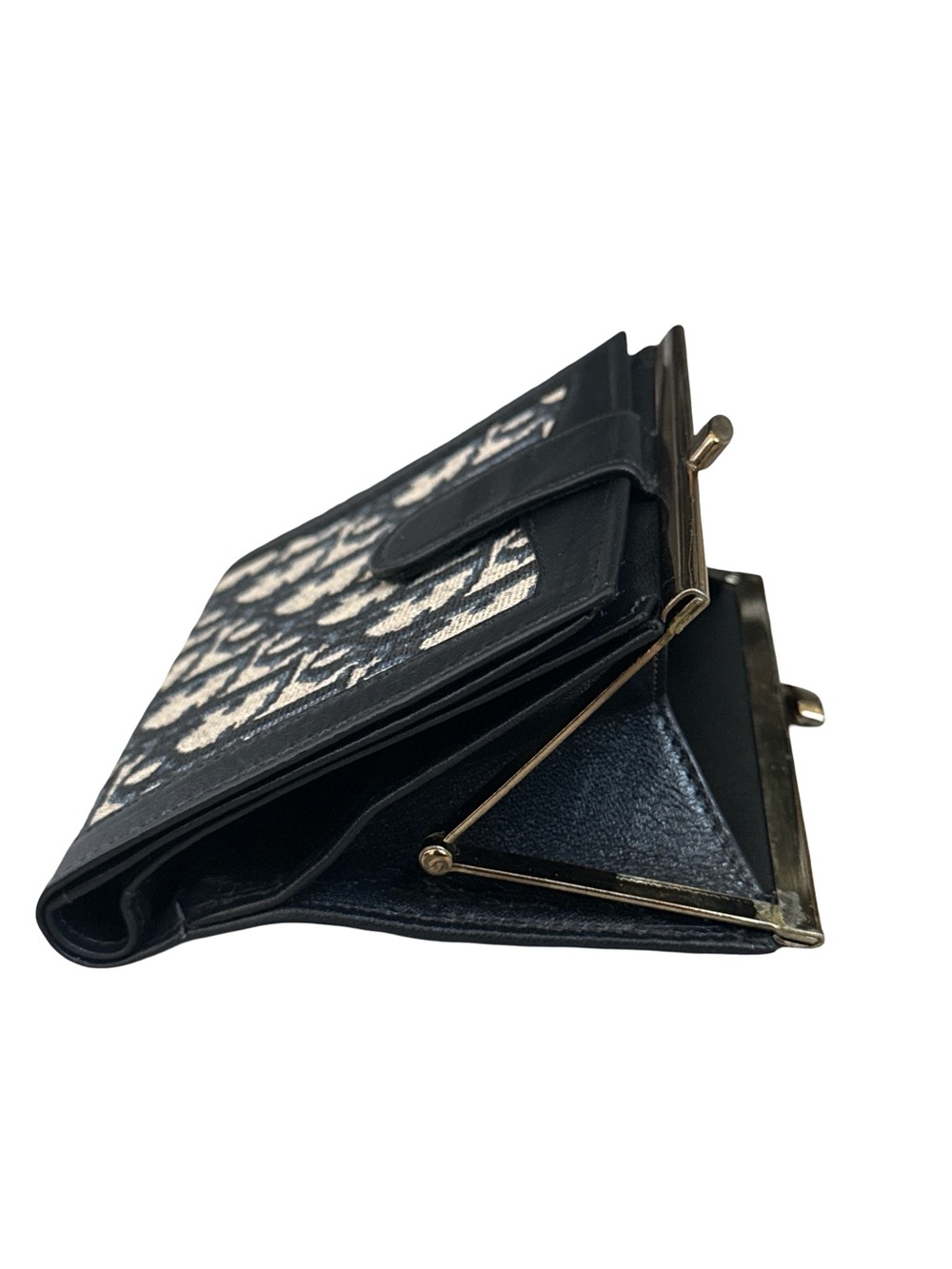 Authentic Dior Black Leather Card Holder with Gold Logo - Picture 5 of 15